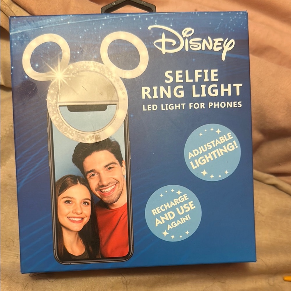 Disney Blue Selfie Ring Light with Adjustable LED